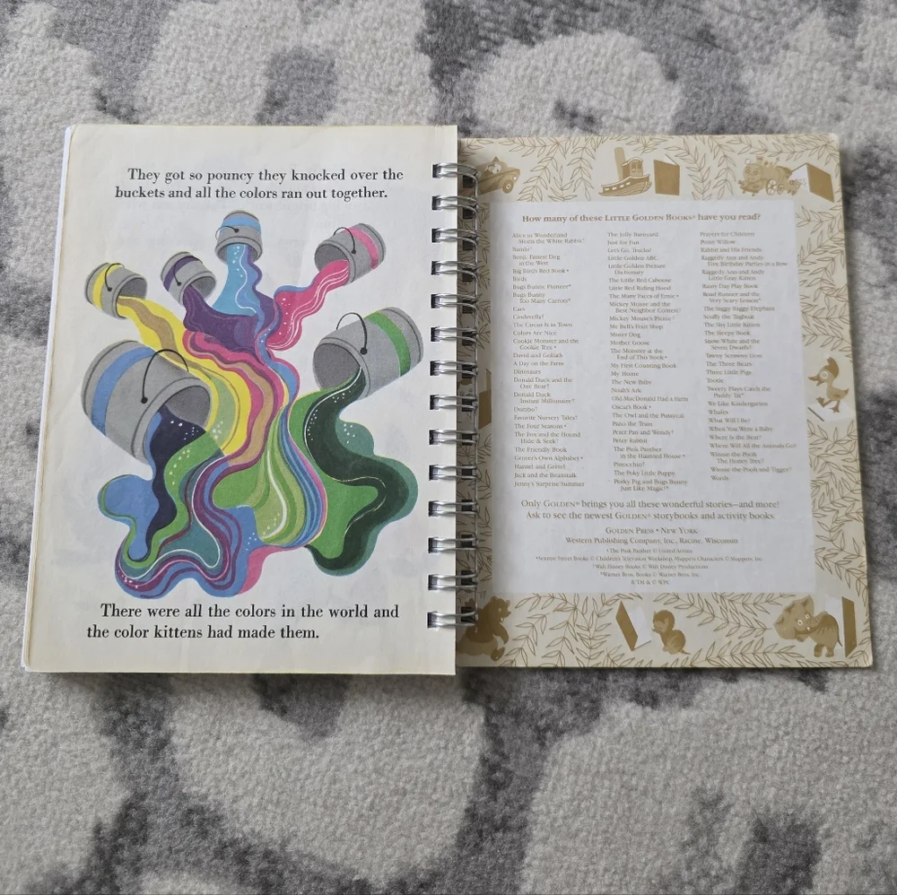 A Little Golden Book THE COLOR KITTEN Handmade Journal + Original Book